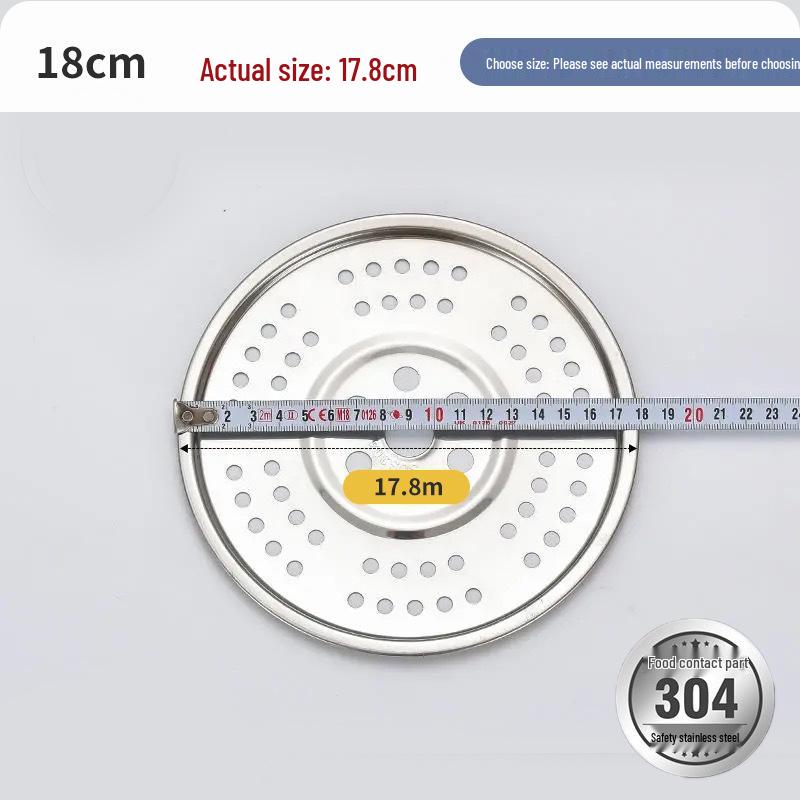 304 Stainless Steel Steaming Plate for Baozi and Dumplings - Round Steamer Sheet for Home Water Bath Use
