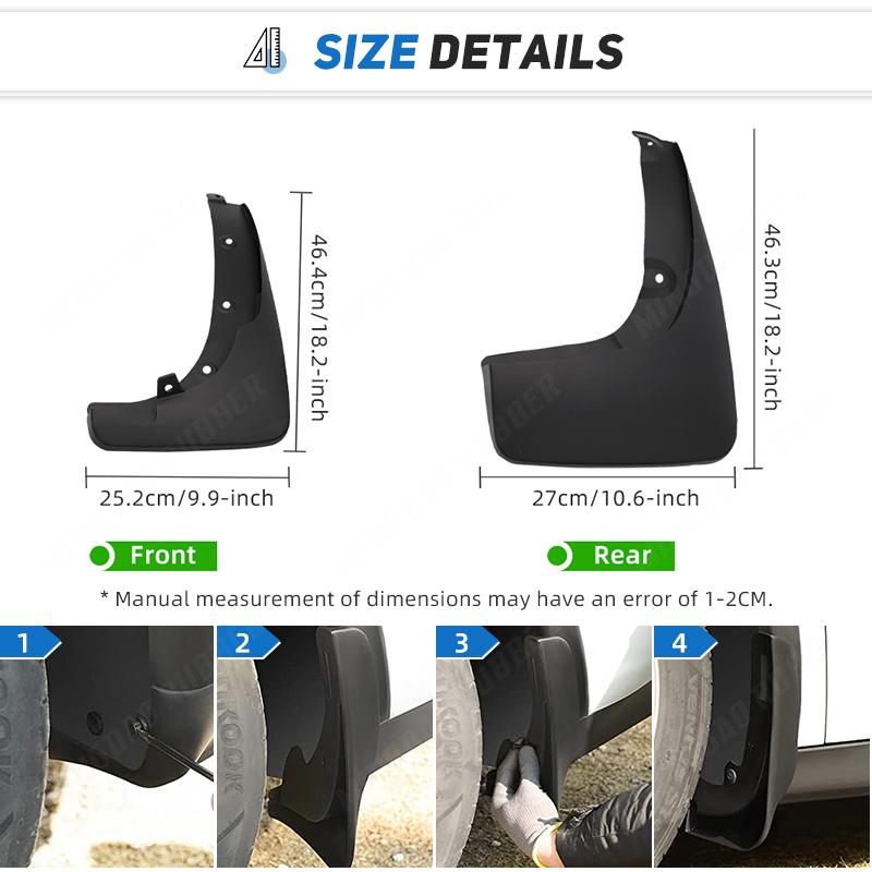 4 Stück Schmutzfänger Spritzschutz Für Modell Toyota RAV4 2000 01 02 03 04- 2005 Vorne und Hinten Kotflügel Autostyling Auto Zubehör