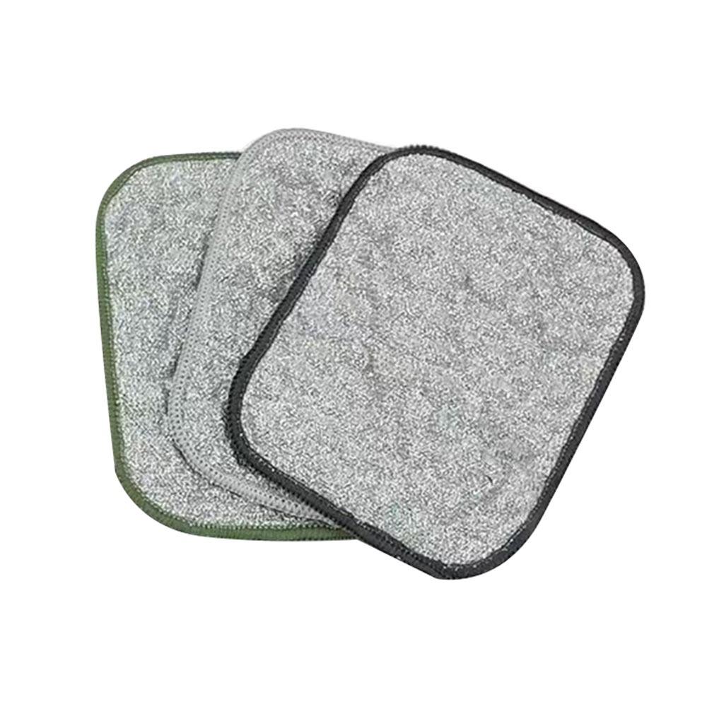 Wiping Rags Kitchen Cleaning Cloths Non-Stick Oil Microfiber Dishcloths Dishwashing Cloth Double-side Reusable Scouring Pad