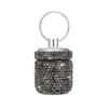 Portable Diamond Pills Case Keychain Waterproof Pills Container Small Box Pendant for Travel and Outdoor Activities