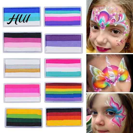 Vopsea Profesională pentru Față Pigment Curcubeu pentru Corp, Acuarelă Foarte Pigmentată pentru Petreceri cu Pigmenți, De Lungă Durată și Machiaj Cosplay