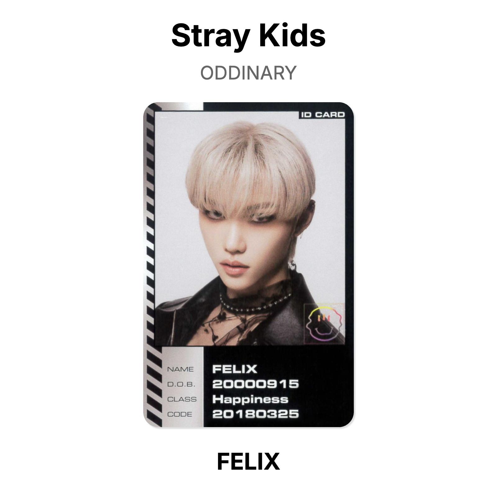Официальная фотокарточка Stray Kids ODDINARY FELIX
