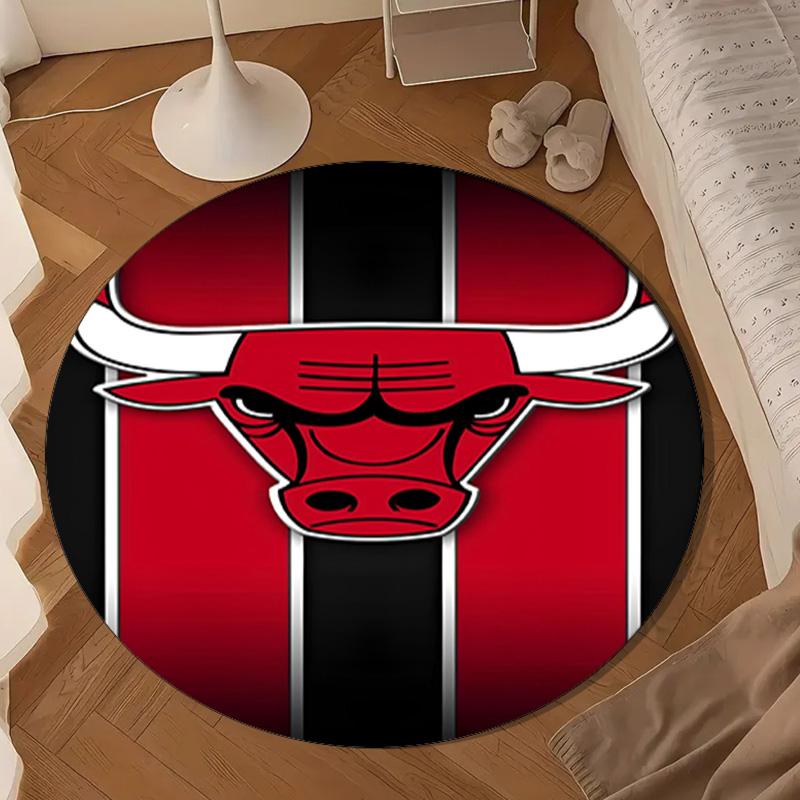 Chicago Neon Cityscape Round Rug for Livingroom,Bedroom, Palyroom, Chair Rug, Area Rug, Circle Carpet, Large Size Decor Fan Christmas Gift