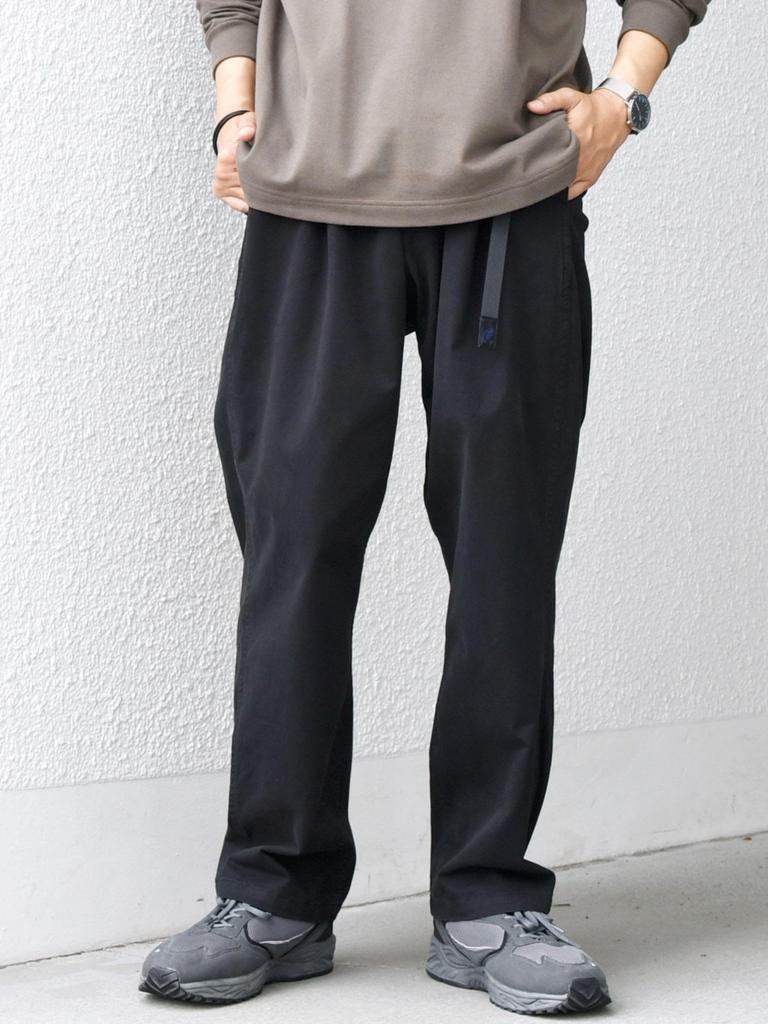 Ships Gramicci Men's Custom-Made Loose Tapered Stretch Chino Pants, Size 713100048, Black, Medium