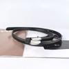 Leather Women's Thin Leather Belt with Casual Pants Jeans Women's Belt Versatile and Fashionable
