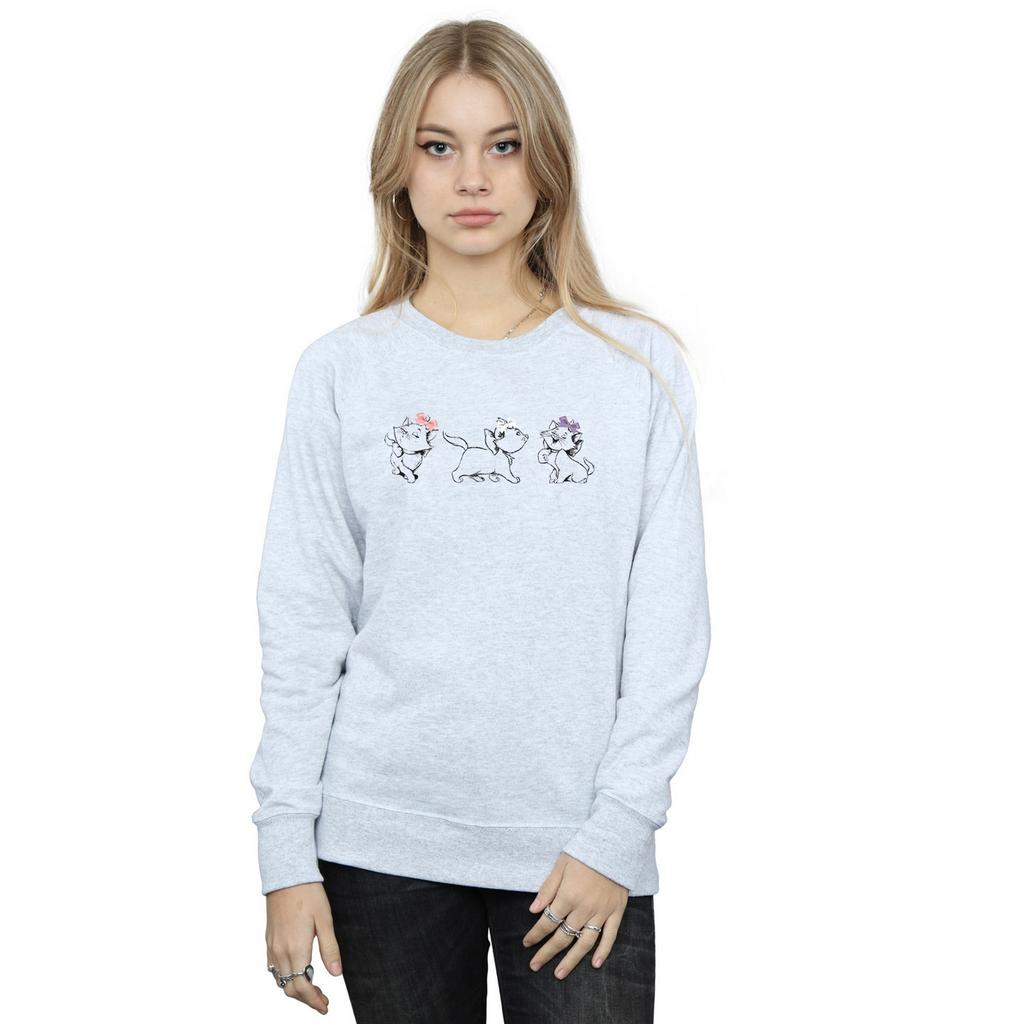 The Aristocats Womens/Ladies Marie Bow Sweatshirt