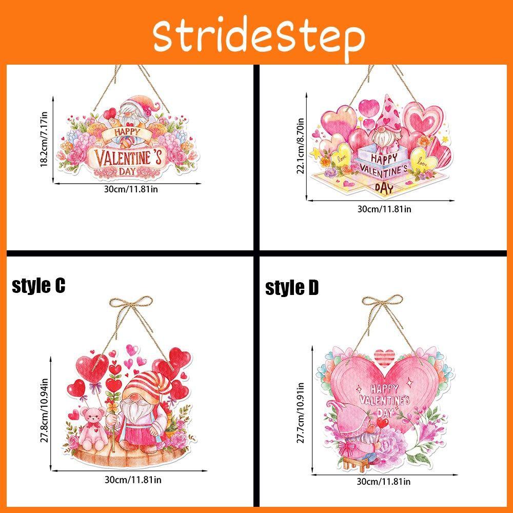 Valentines Pink Day Door Hanging Decor With Flowers Heart Design Party For