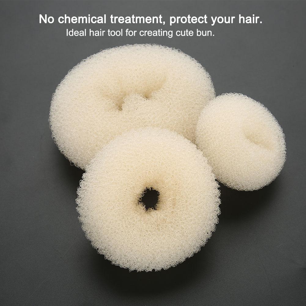 3PCS Women Hair Accessories Hairdressing Tools Donuts Dish Hair Headwear Disk Hair Ties