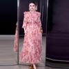 Stand Collar Long Sleeve Ruffle Waist Courtly Light Skirt - Spring 2026 Women's Collection