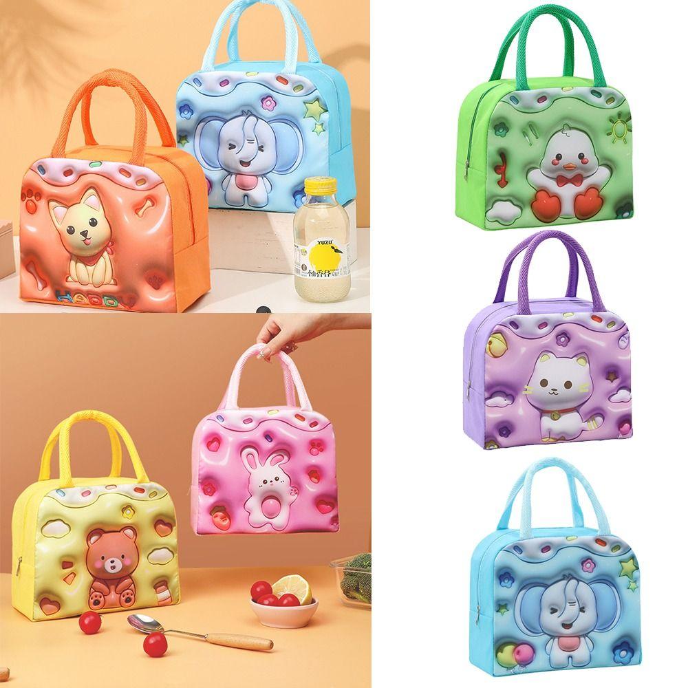 Oxford Cloth 3D  Stereoscopic Lunch Bag Lunch Box Accessories Insulated Lunch Box Bags