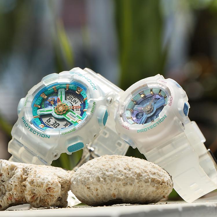 Casio Unisex Paar Tisch Serie Weiße Uhr SLV-21A-7APFC-person