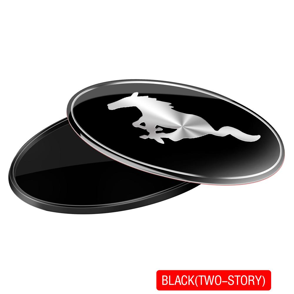 VCCO4 Car Accessory Door Side Aluminum Emblem Trunk Logo Sticker Decor For Ford Mustang Taurus Escape Kuga Explorer ST Racing Shelby