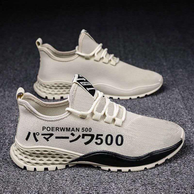 New 2025 Breathable Soft Sole Trendy Black Men's Casual Korean Style Running Shoes
