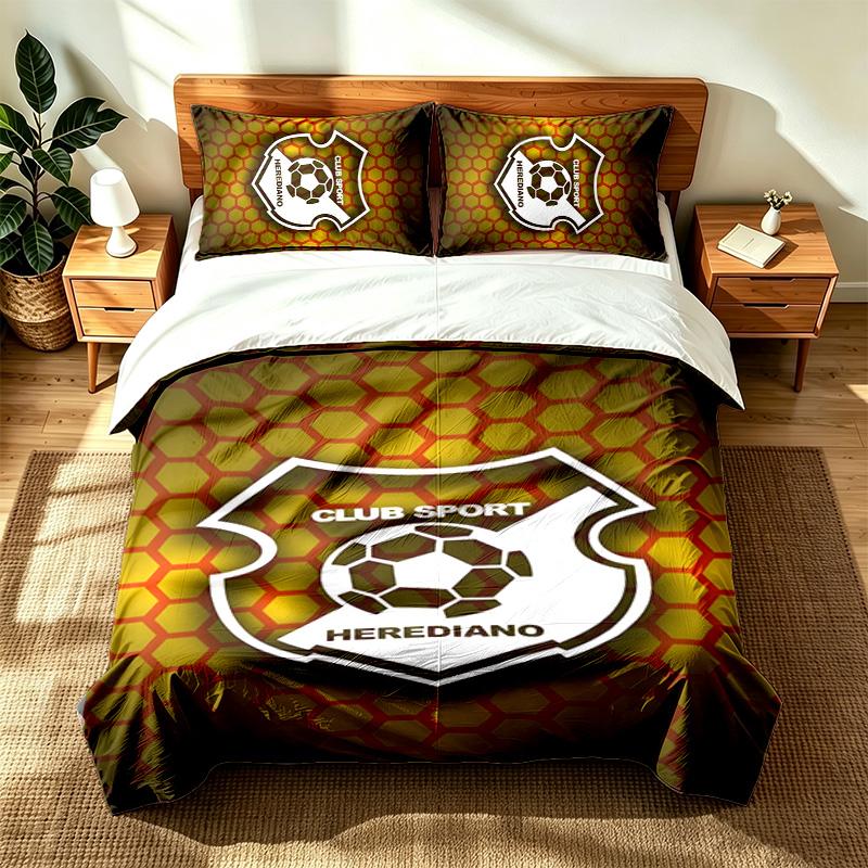 Club Sport Herediano (5) 3pc set suitable for master bedrooms soft and comfortable an ideal gift for family and friends Includes one duvet cover and t