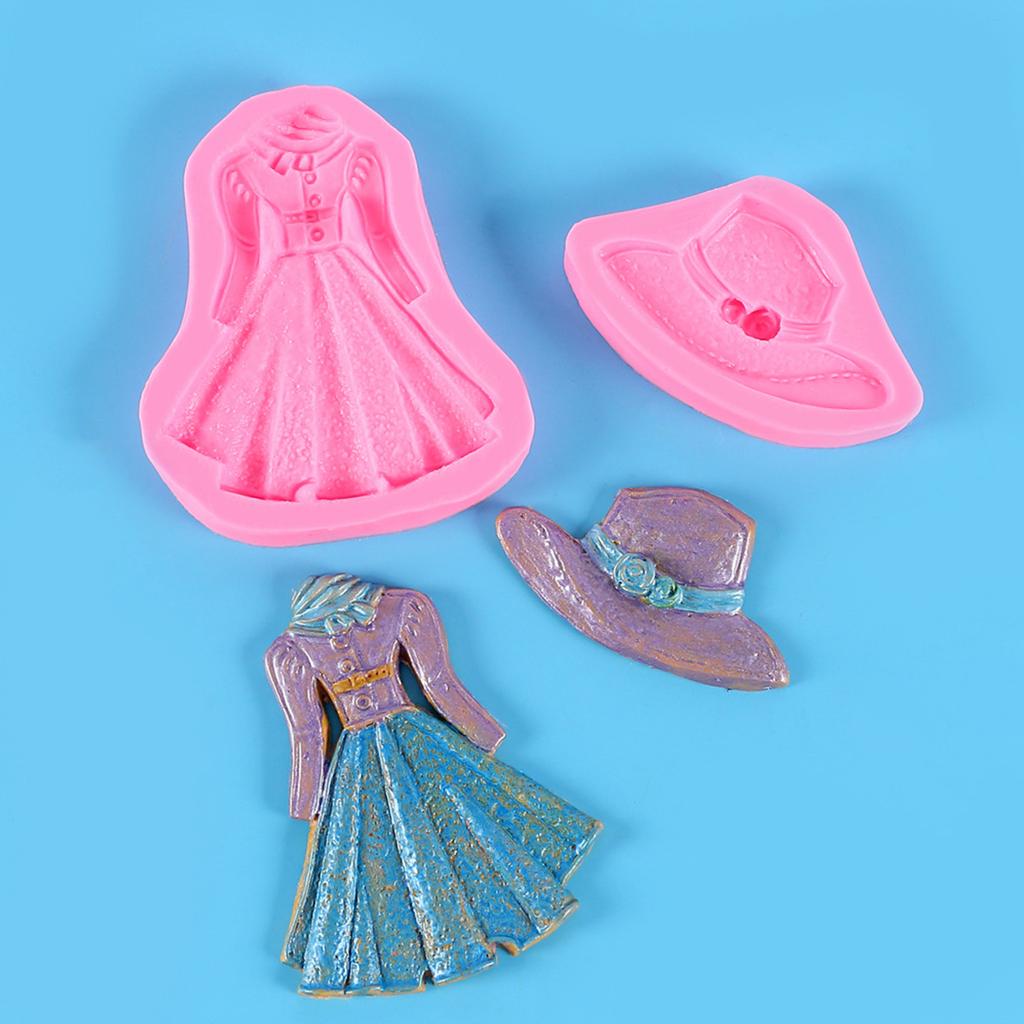 Dress/Hat Shaped Silicone Mold Handmade Mould Candle Soap Making Mold for DIY