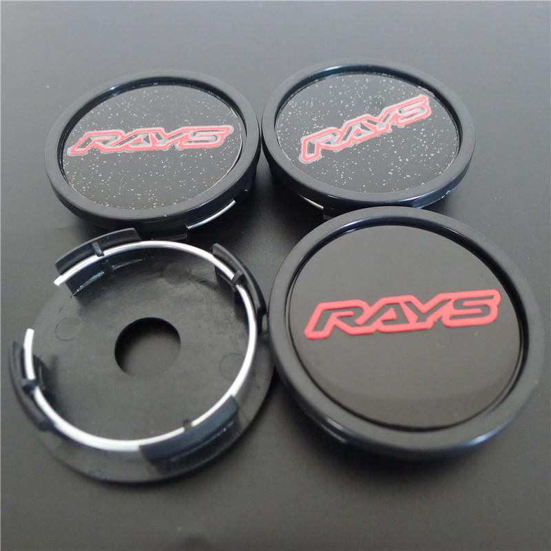 4 Stück 58mm Felgendeckel Nabe für Volk Rays Racing VR 52mm Felgen Abdeckung Logo Emblem Abzeichen Auto Styling Zubehör