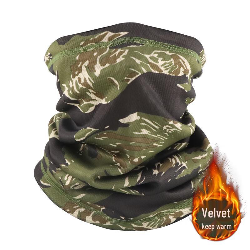 Утолщенный камуфляжный зимний шарф-бафф