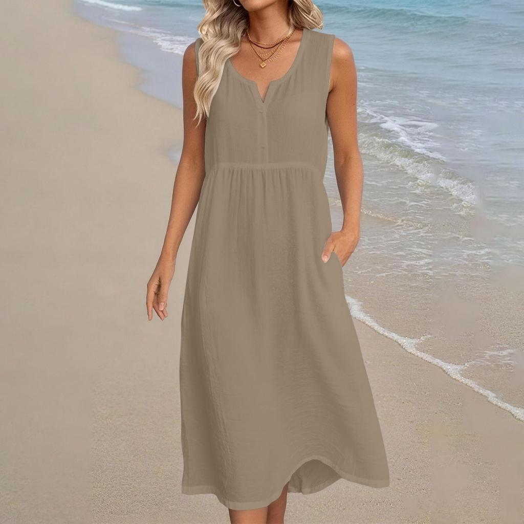 Ladies' Casual And Fashionable Sleeveless Dress