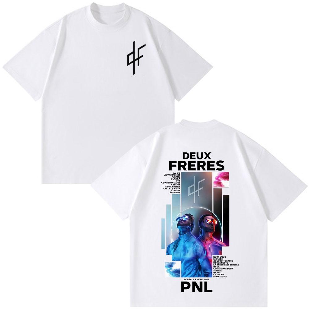 French Rapper PNL Le Monde Chico Album Graphic Tshirt Men Women Fashion Hip Hop Tshirt Short Sleeve Cotton Casual T Shirts