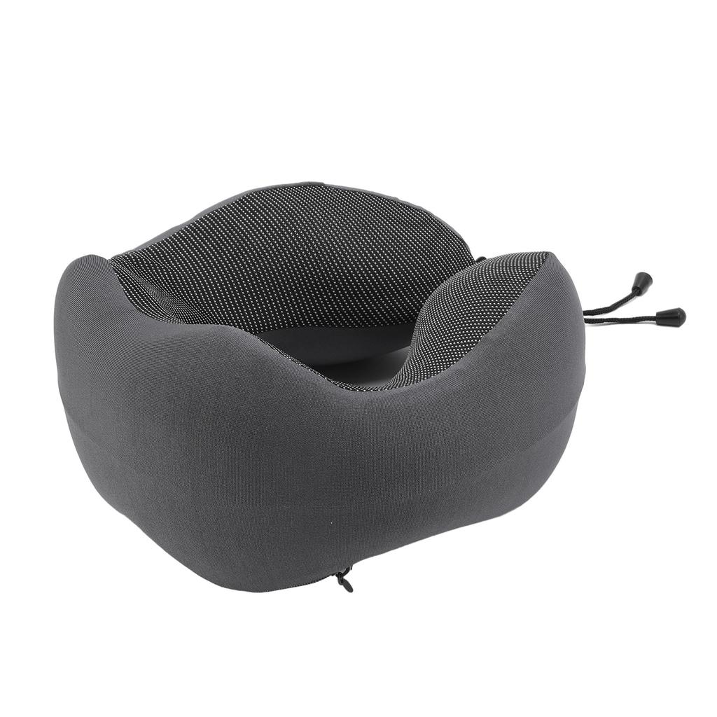 Travel Neck Pillow Airplane Long Flight Plane Memory Foam Adjustable U Shaped Napping Support Dark