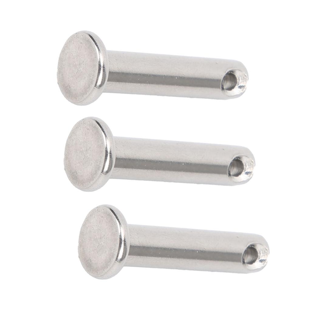 50Pcs Round Clevis Pins Flat Head 304 Stainless Steel Locating Linear Moving Parts M6x25mm