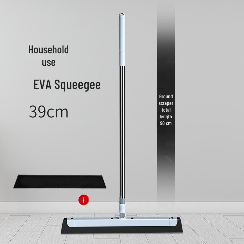 Multi-Purpose Bathroom & Floor Mop and Scraper for Hair and Water