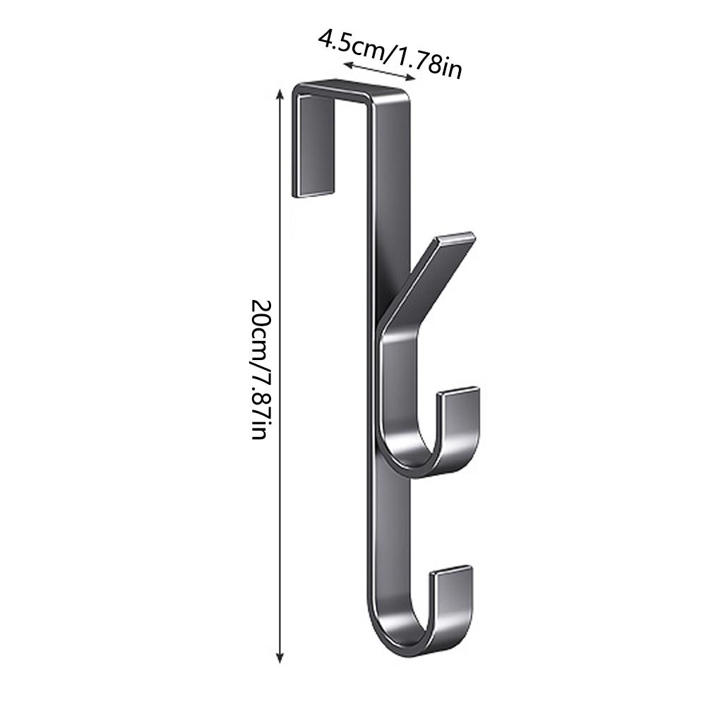 Behind the Door Coat Hook Hanger Behind the Door Cabinet Wardrobe Dormitory Door Hook Storage Rack Bathroom Accessories