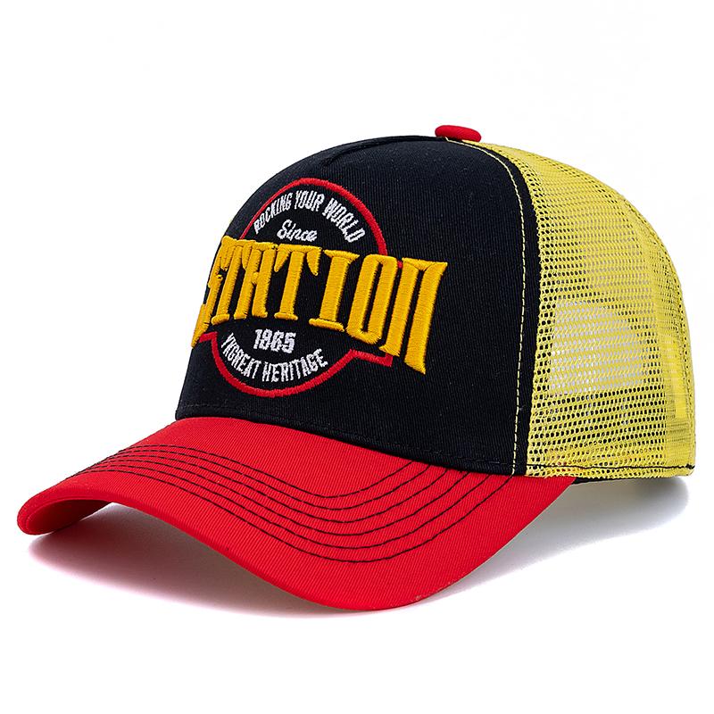 Hot Sale Unisex Baseball Cap Classic STATION Letter Pattern Mesh Cap Men & Women Breathable Summer High Quality Trucker Hat