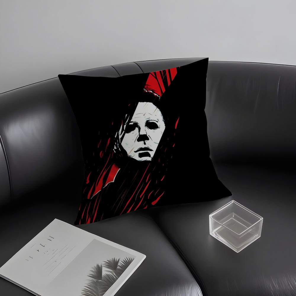 M-Michael M-Myers Horror Movie Cushion Cover Pillowcase Ultra Soft Skin Friendly Fabric Cloud Like Comfort & Concealed Zipper