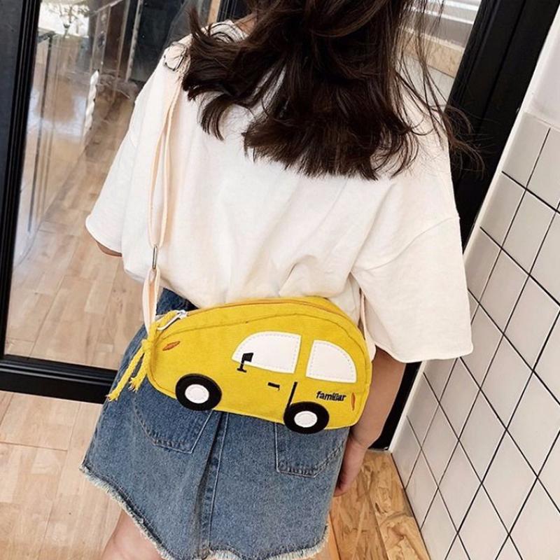Mini Crossbody Bags Car Shape Shoulder Bag Solid Color Handbags Cute Cartoon Mini Messenger Bags