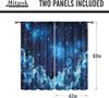 Starry Night Sky Curta Blue Galaxy Clouds Print For Bedroom Window Dreamy Decor