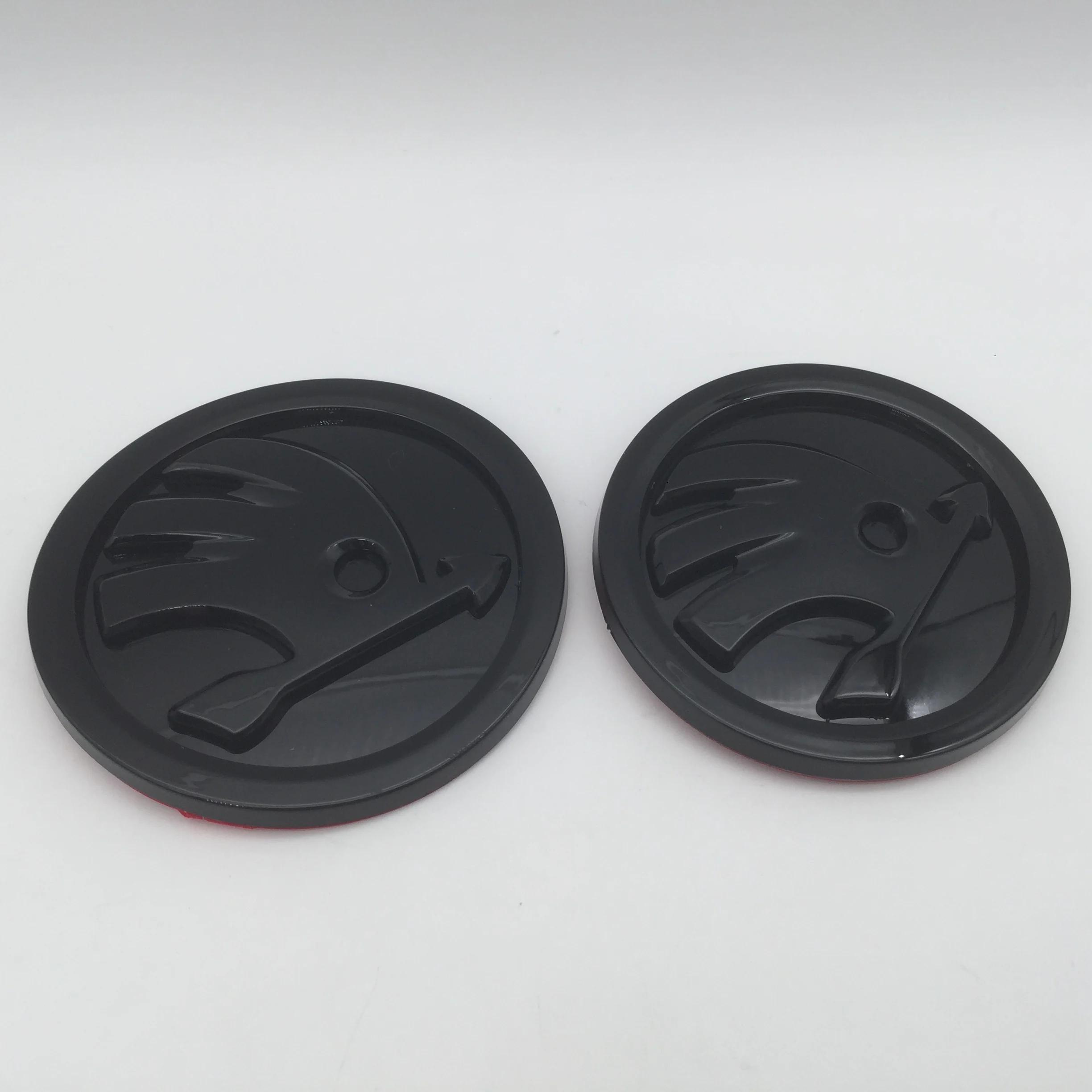 

Car Sticker 2025 New 2pcs 90mm 80mm for SKODA Car Front Grille Head Hood Bonnet Emblem Rear Tail Bumper Trunk Sticker Badge Styl 2pcs 80mm