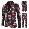 Men’s Suit Slim 3-Piece Suit Blazers Business Wedding Party Jacket Coat Vest& Pants
