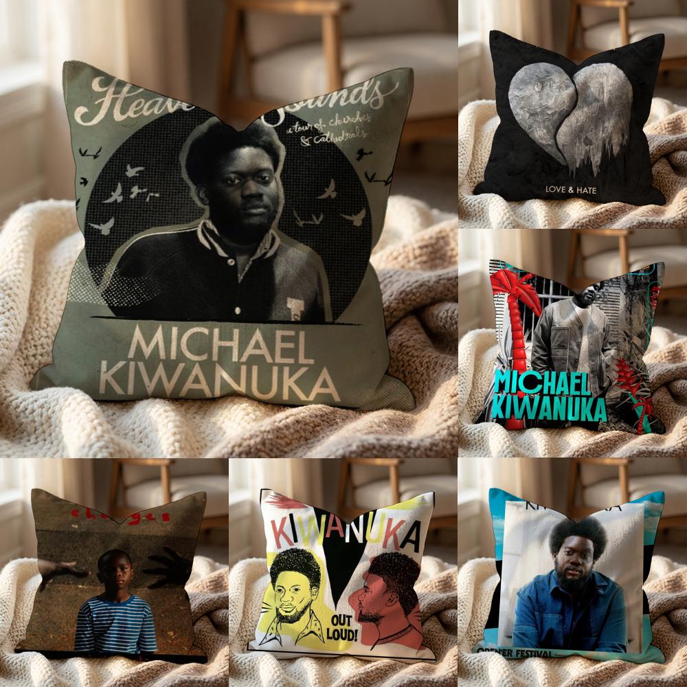 M-Michael K-Kiwanuka Cushion Cover Multi-Scene Pillow Cover for Home & Car - Reversible, Soft & Durable for Daily Use