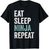 Eat Sleep Ninja Repeat Funny Karate Outfit Ninja T-Shirt BAOANH Mens Womens Tank Top Sweatshirt Hoodie Longsleeve 1399 Black