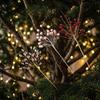 Transparent Bead Crystal Tree Branches Shape Glitter Finish Christmas Tree Ornament Sparkling Effect Lifelike Style