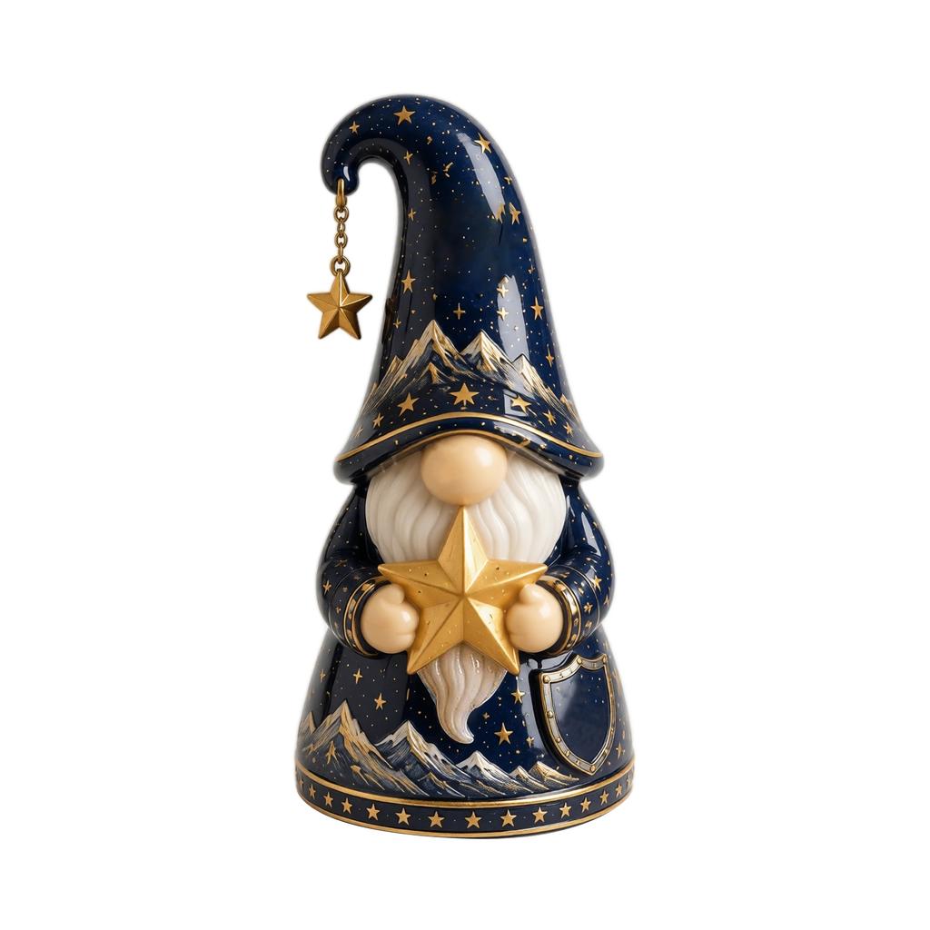 Gnome Resin Ornament with Hug Message Card - Cute Tabletop Decor for Home