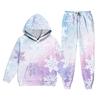 Children's Hooded Sweatshirt Set with Christmas Print for Boys and Girls