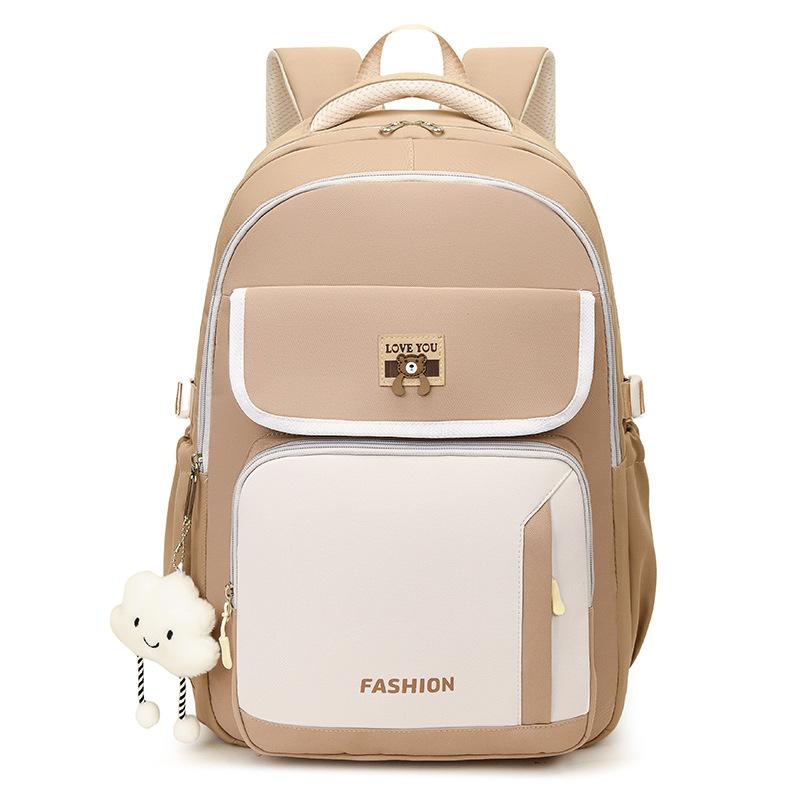 Schoolbag Backpack Women's Large Capacity High School Student School Bag Elementary School Junior High School Campus Korean Edition Tide Leisure