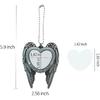 6 Set Sublimation Angel Wing Ornament Blanks Metal Love Heart Pendant Personalized Car Hanging Ornaments with Blank Photo for Home Window DIY Picture