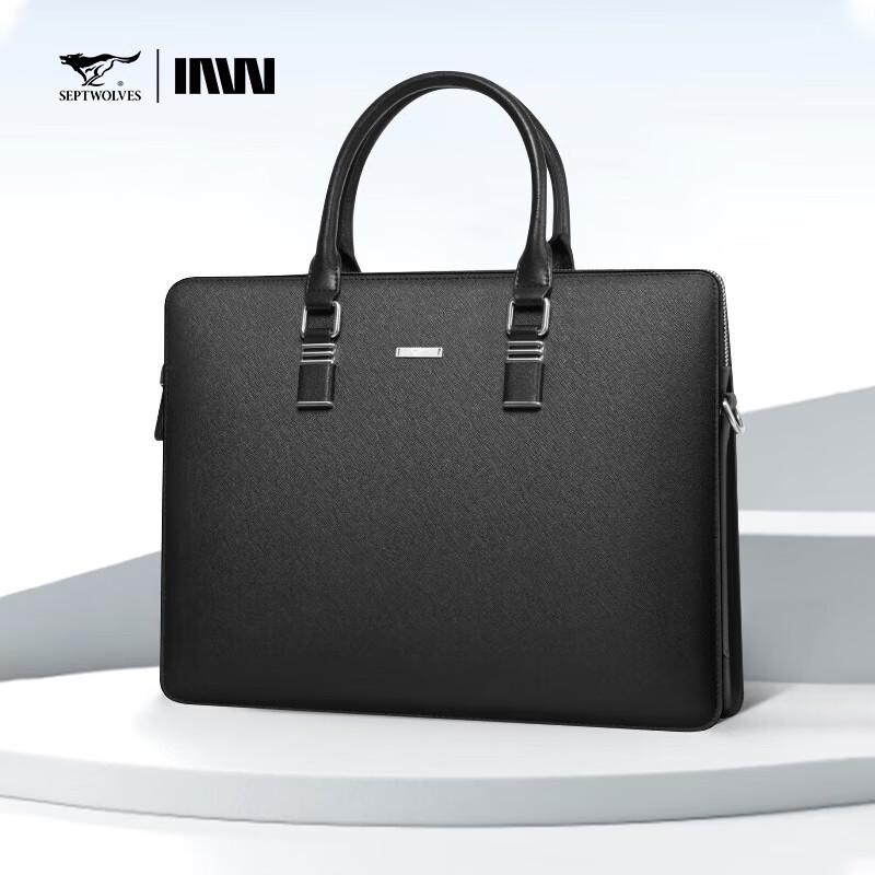 

Мужская деловая сумка-портфель для ноутбука Septwolves 14-15.6 inches