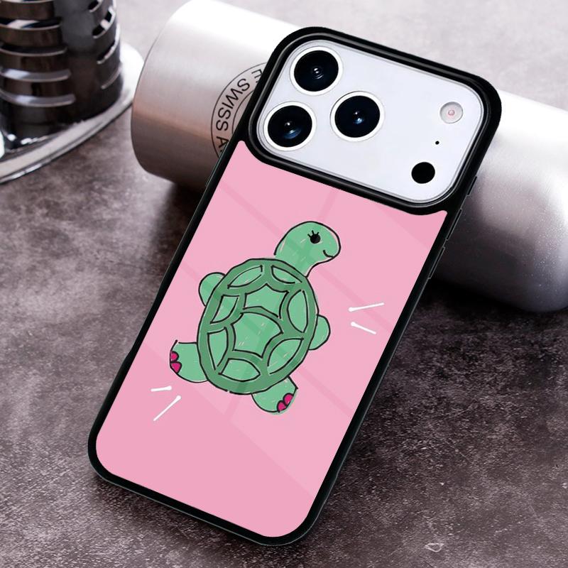 Cute Cartoon Turtle Phone Case For iPhone 17 16 15 14 13 12 11 Pro Max Plus 17Air Soft Silicone Cover