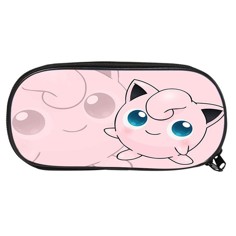 Školní penál s potiskem na téma Pokémon, jednovrstvý, na ukládání psacích potřeb