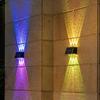 Warm/White/RGB Lights Solar Wall Lamp IP65 Waterproof Automatic Outdoor Lighting  Courtyard