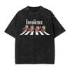 Washed T Shirt The Invincible Hip Hop Vintage TShirt Street Streetwear Cotton Graphic Printed Tops Tops Tees Unisex Women