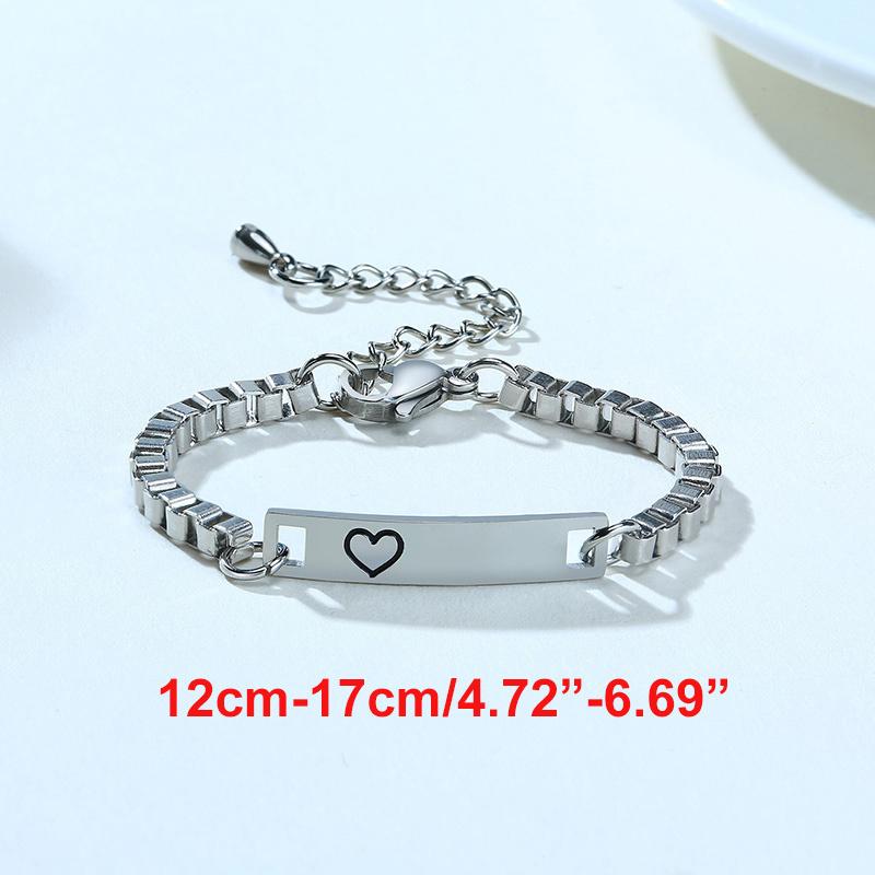 Name Customization Engrave Birth Date Bracelets,Personal Birthday Gift ,Stainless Steel Bracelet