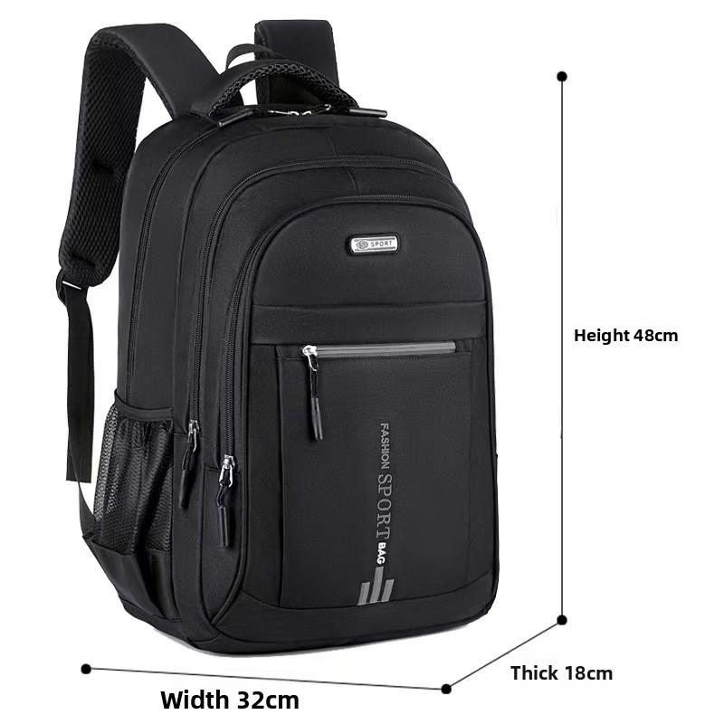 Unisex Casual Backpack - Durable Nylon Multi-Pocket Travel Bag , Ergonomic Shoulder Straps & Zipper Closure for Business Trips, Short-Distance Travel