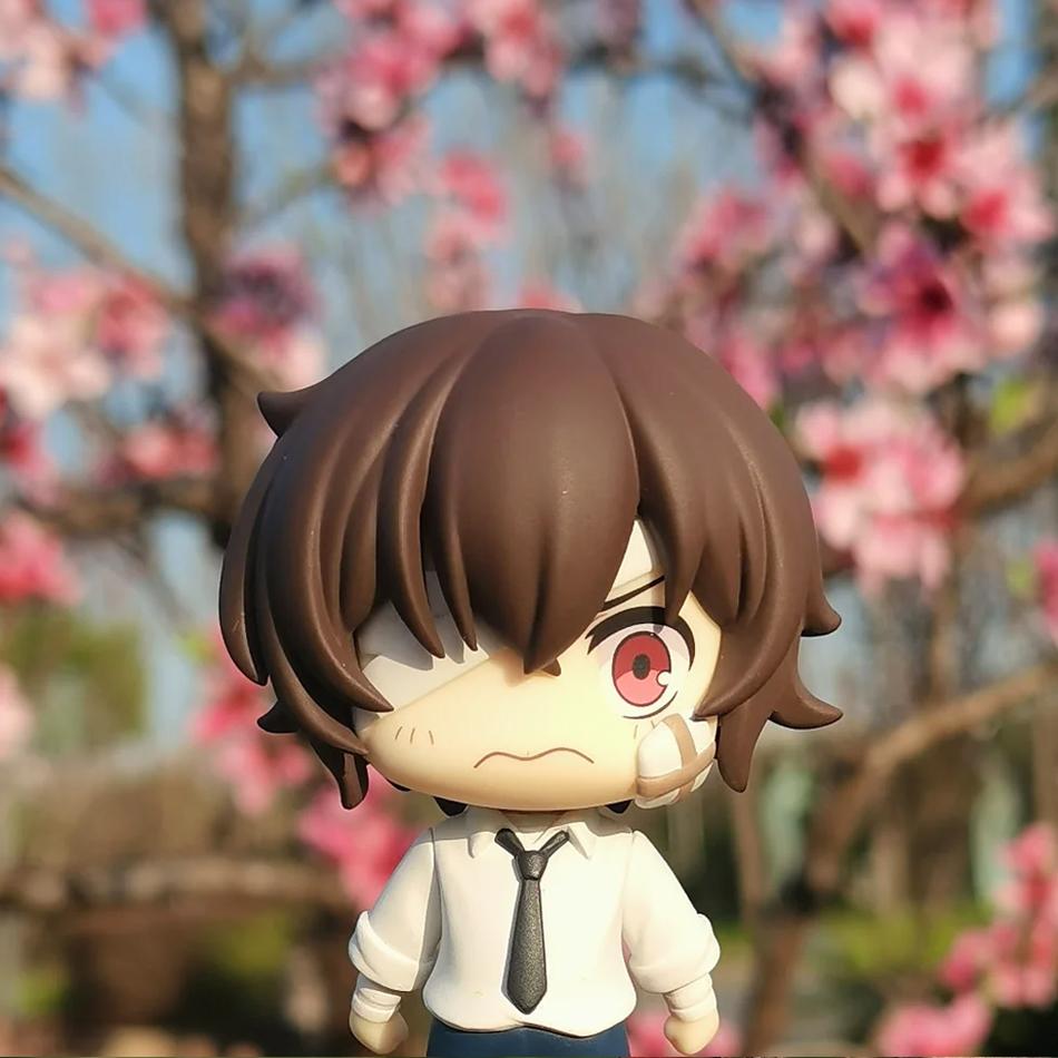 New Bungo Stray Dogs 7cm Dazai Osamu Figure Japanese Cartoon Figurines Collection Cute Toys