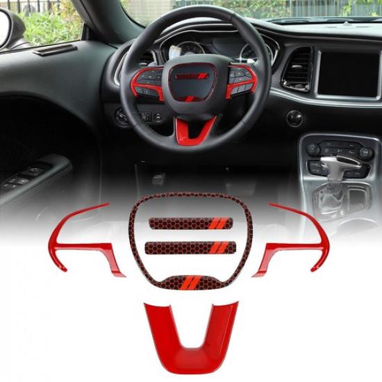 

Console Front Steering Wheel Panel Decor Trim For Durango Challenger Charger 15+