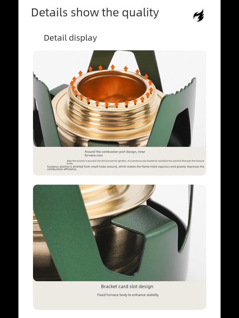 Ultra-Light Portable Alcohol Stove for Outdoor Use